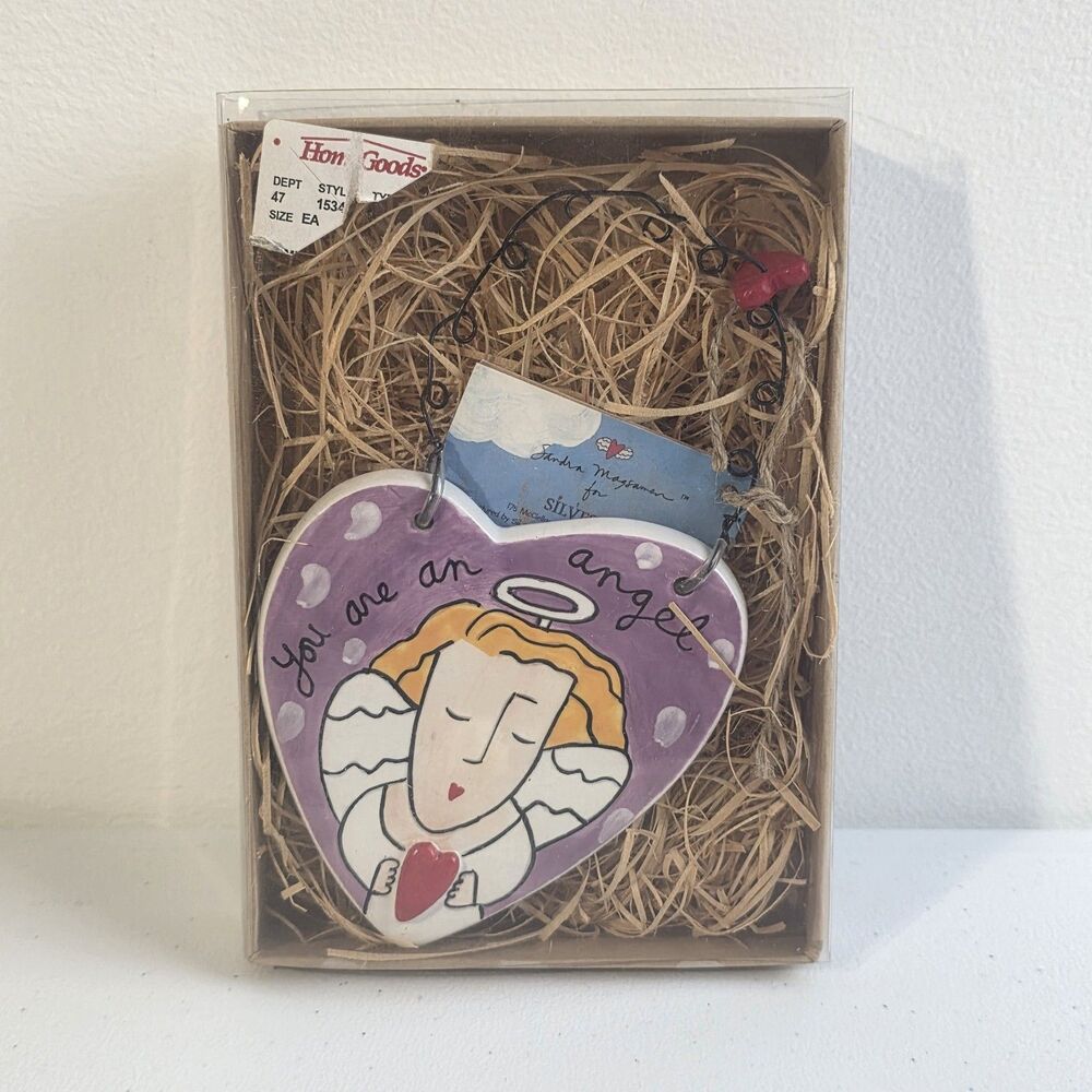 "You Are An Angel" Sandra Magsamen Silvestri Ceramic Plaque Hanging New NIB